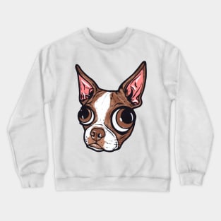 Brown Boston Terrier Crewneck Sweatshirt